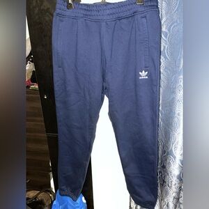 adidas Men's Trefoil Essentials Pants Blue IY7357 SIZE Large